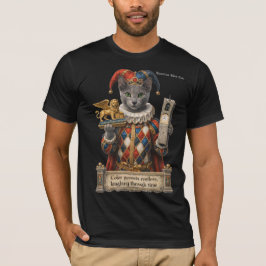 Russisch Blau Arlequin Katze T-Shirt