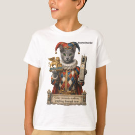 Russisch Blau Arlequin Katze T-Shirt