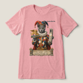 Russisch Blau Arlequin Katze Tri-Blend Shirt