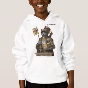 Russisch Blau Conquistador Katze – Ehre und Vermäc Hoodie