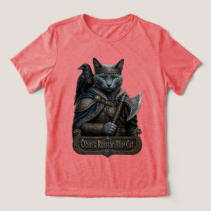 Russisch Blau Edle Odins Katze Tri-Blend Shirt