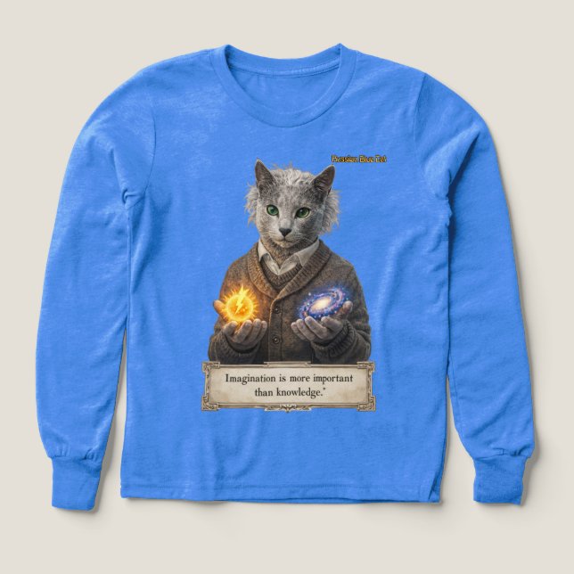 Russisch Blau Einstein Katze - Imagination (Design Vorderseite)