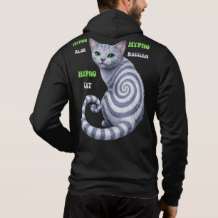 Russisch Blau Hypno-Katze Hoodie
