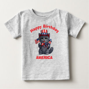 Russisch Blau Kätzchen (1h) Patriotisches Kinder T Baby T-shirt