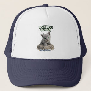 Russisch Blau Katze – Ich sehe dich Mensch Truckerkappe