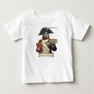 Russisch Blau Napoleon Bonaparte Katze Baby T-shirt