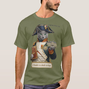 Russisch Blau Napoleon Bonaparte Katze T-Shirt