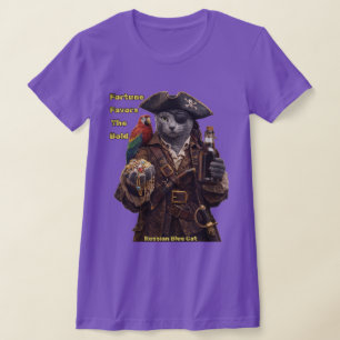 Russisch Blau Piratenkatze – Das Glück Günstet Den T-Shirt