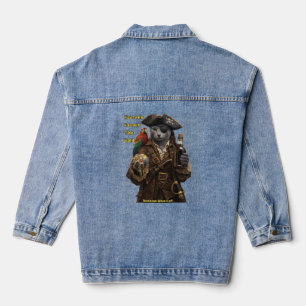 Russisch Blau Piratenkatze – Das Glück ist mit den Jeansjacke