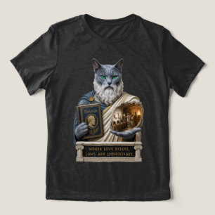 Russisch Blau Plato Katze Tri-Blend Shirt