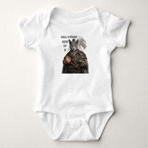 Russisch Blau Samurai Katze Baby Strampler