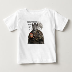 Russisch Blau Samurai-Katze Baby T-shirt
