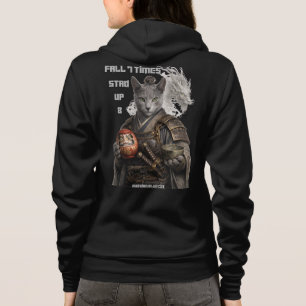 Russisch Blau Samurai-Katze Hoodie