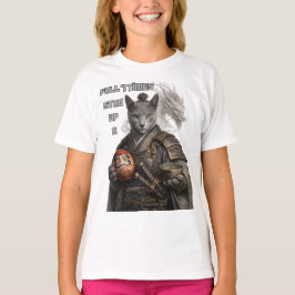 Russisch Blau Samurai Katze T-Shirt