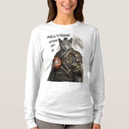 Russisch Blau Samurai Katze T-Shirt
