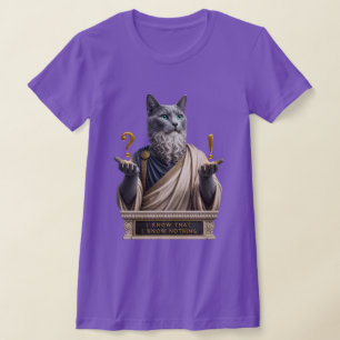 Russisch Blau Socrates Katze T-Shirt