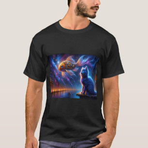 Russisch Blau und Mechanischer Fisch T-Shirt