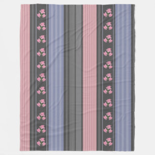 Russisch, gestreift, Patchwork Fleecedecke