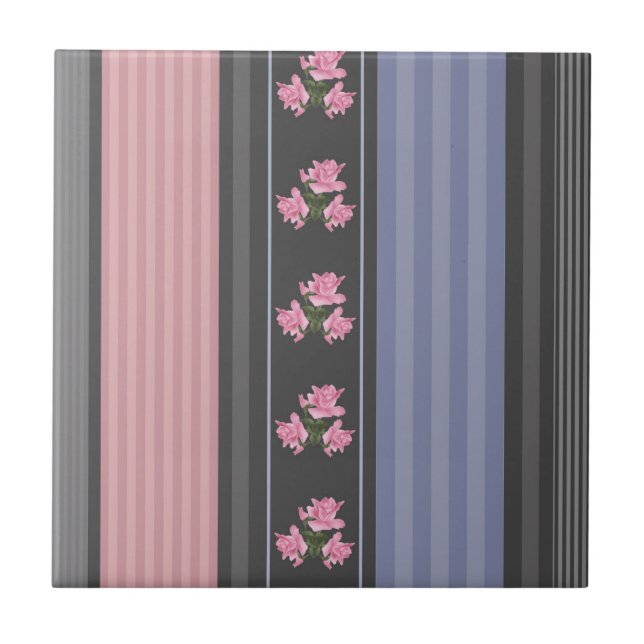 Russisch, gestreift, Patchwork Fliese (Vorderseite)