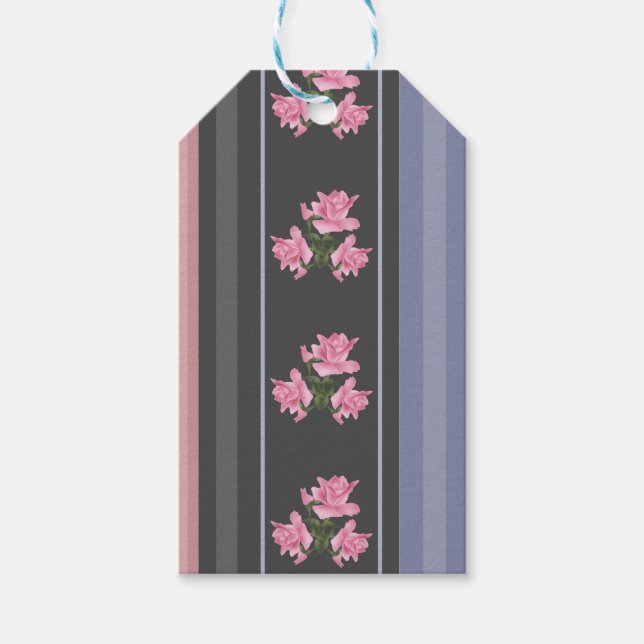 Russisch, gestreift, Patchwork Geschenkanhänger (Vorderseite)