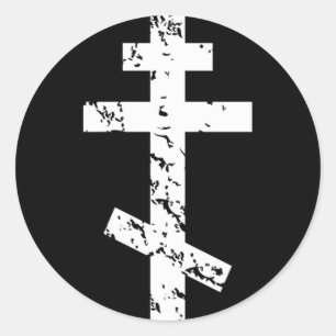 Russisch-griechisch-byzantinischer Western Rite or Runder Aufkleber
