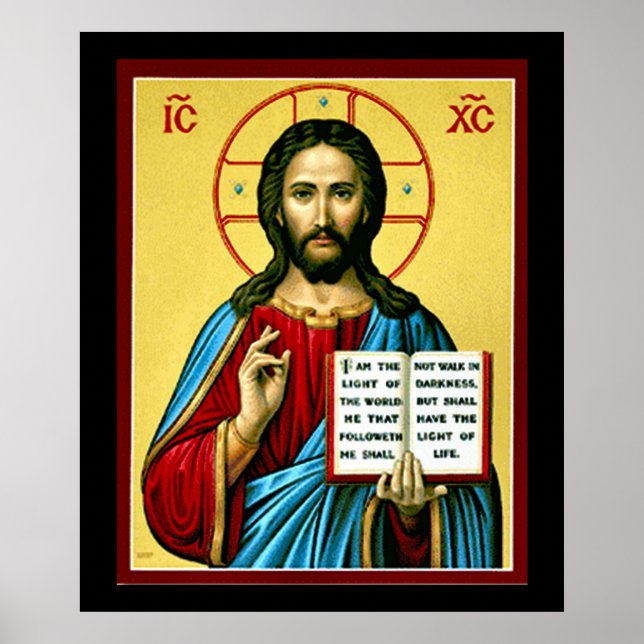 Russisch-katholisch-orthodoxe Jesus Christus Print Poster (Vorne)