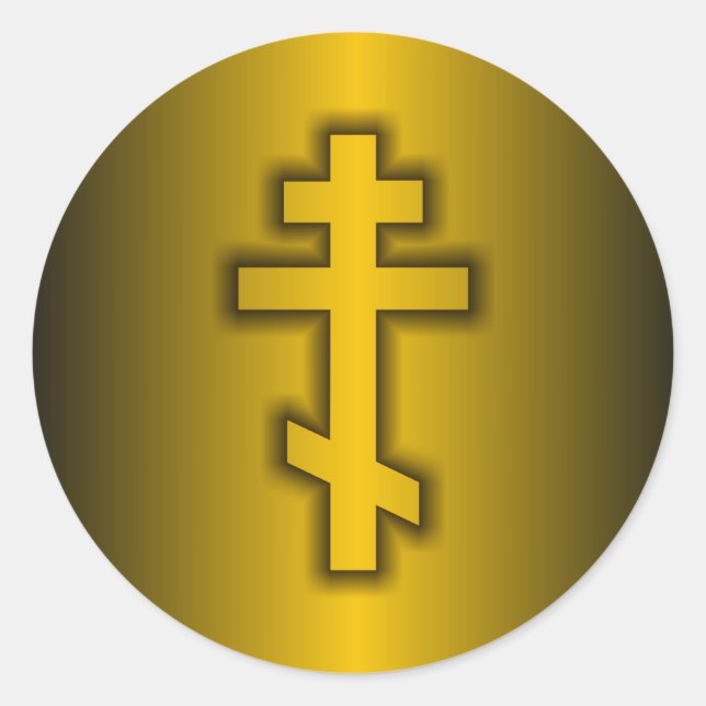 Russisch-Orthodox Runder Aufkleber (Vorderseite)