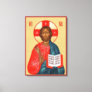 Russisch-orthodoxe Ikone Jesu Christi Leinwanddruck