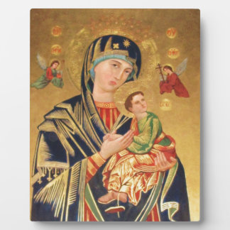 Russisch-orthodoxe Ikone - Jungfrau Mary und baby Fotoplatte