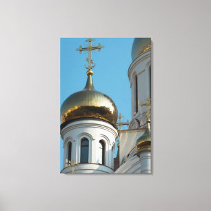 Russisch-orthodoxe Kirchenkuppel Leinwanddruck