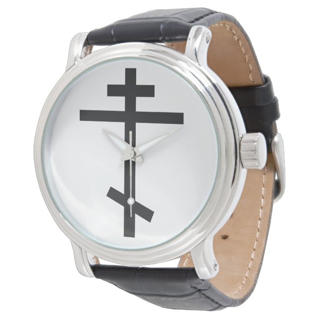 Russisch-Orthodoxe Kreuz Armbanduhr (Schrägansicht)