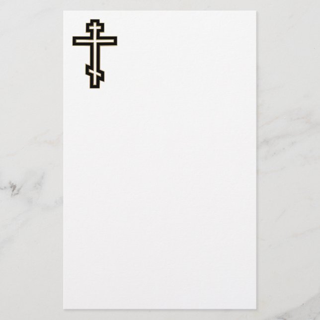 Russisch-Orthodoxe Kreuz Briefpapier (Vorderseite)