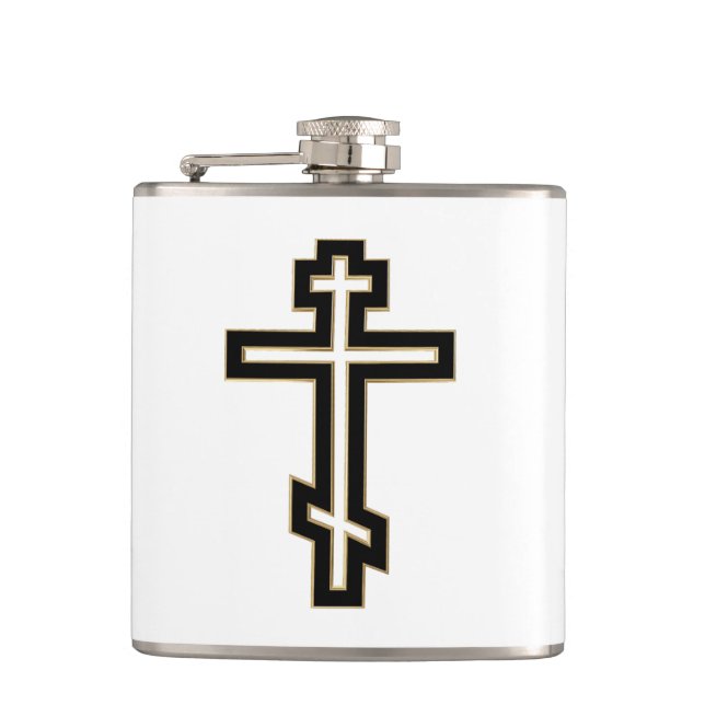 Russisch-Orthodoxe Kreuz Flachmann (Vorderseite)