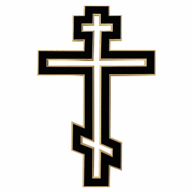 Russisch-Orthodoxe Kreuz Fotoskulptur Schlüsselanhänger (Vorne)