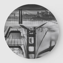 Russische Avantgarde-inspiriertes Golden Gate Große Wanduhr