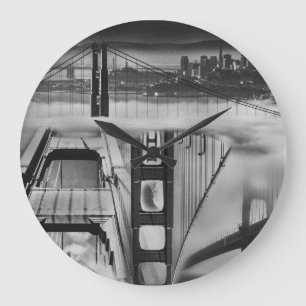 Russische Avantgarde-inspiriertes Golden Gate Große Wanduhr