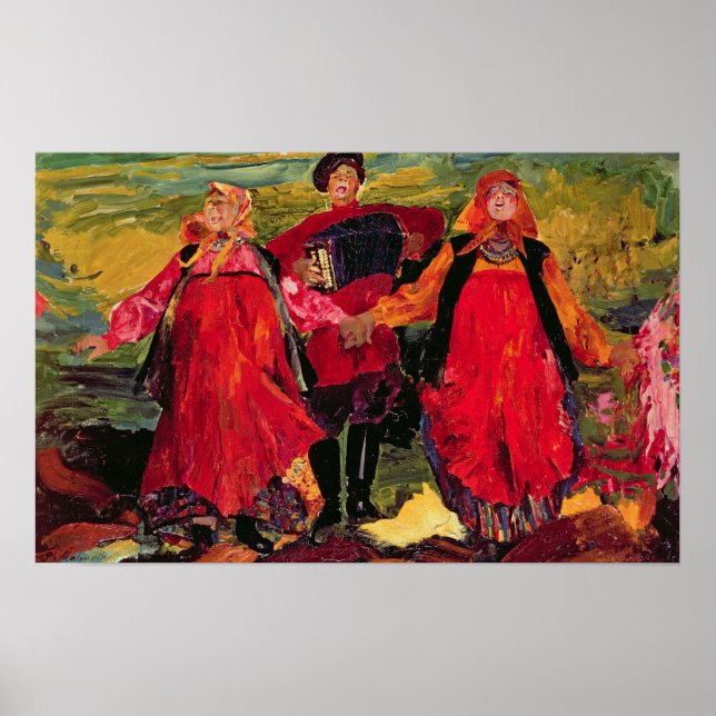 Russische Bauern singen Poster (Vorne)