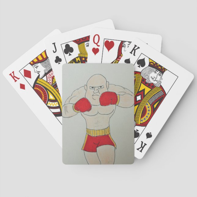 Russische Boxer Sketch Spielkarten (Rückseite)