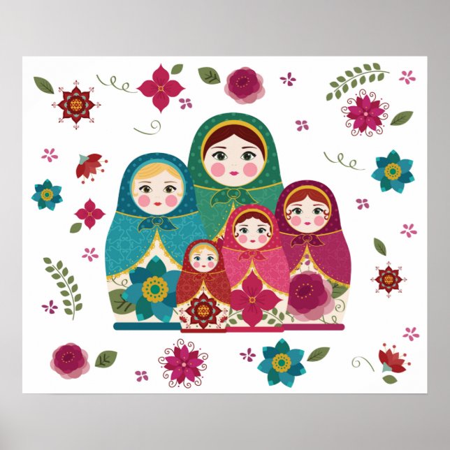 Russische Dollars weiß Poster (Vorne)