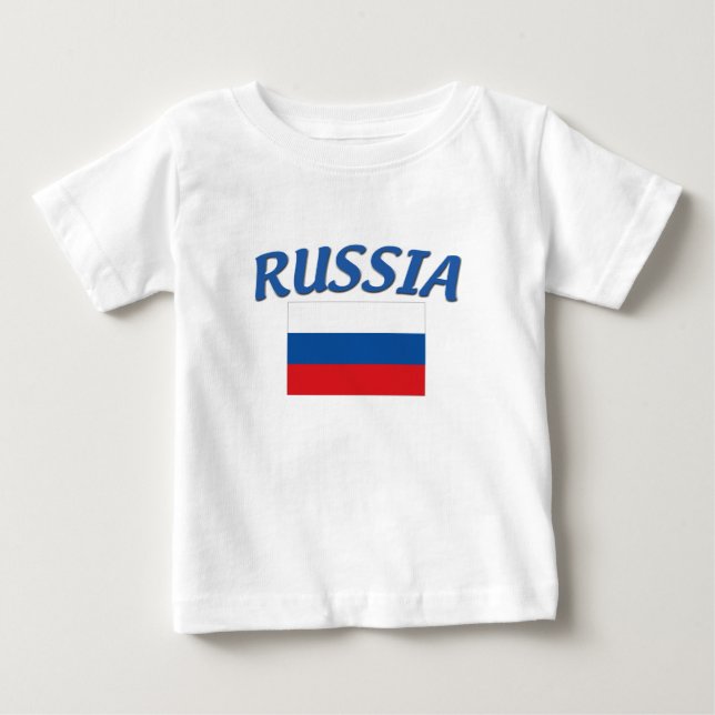 Russische Flagge Baby T-shirt (Vorderseite)