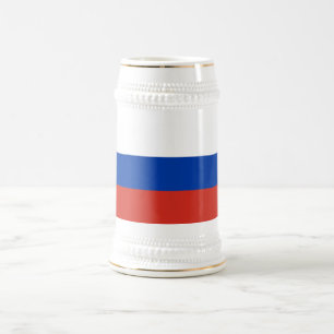 Russische Flagge Bierglas