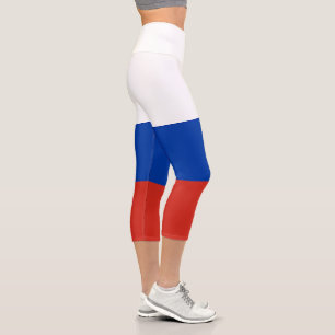 Russische Flagge Capri Leggings