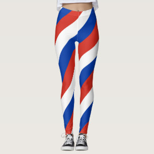Russische Flagge Farben diagonal gestreift Leggings