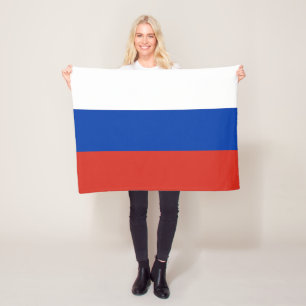 Russische Flagge Fleecedecke