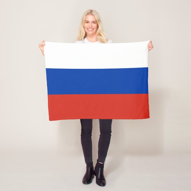 Russische Flagge Fleecedecke (Beispiel)