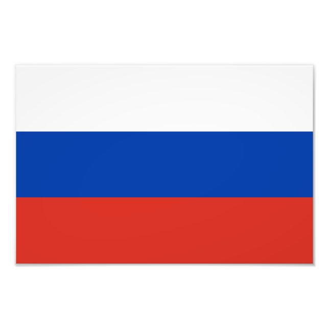 Russische Flagge Fotodruck (Vorne)