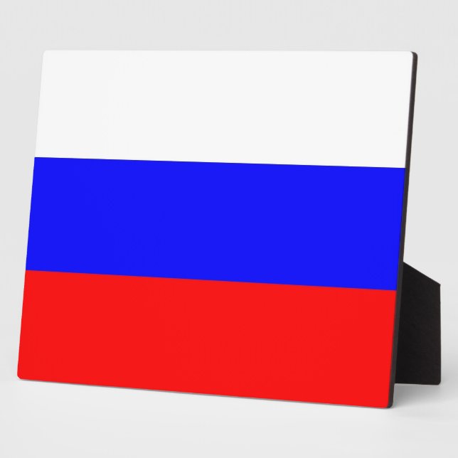 Russische Flagge Fotoplatte (Seite)
