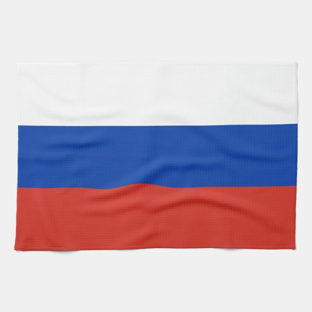 Russische Flagge Geschirrtuch (Horizontal)