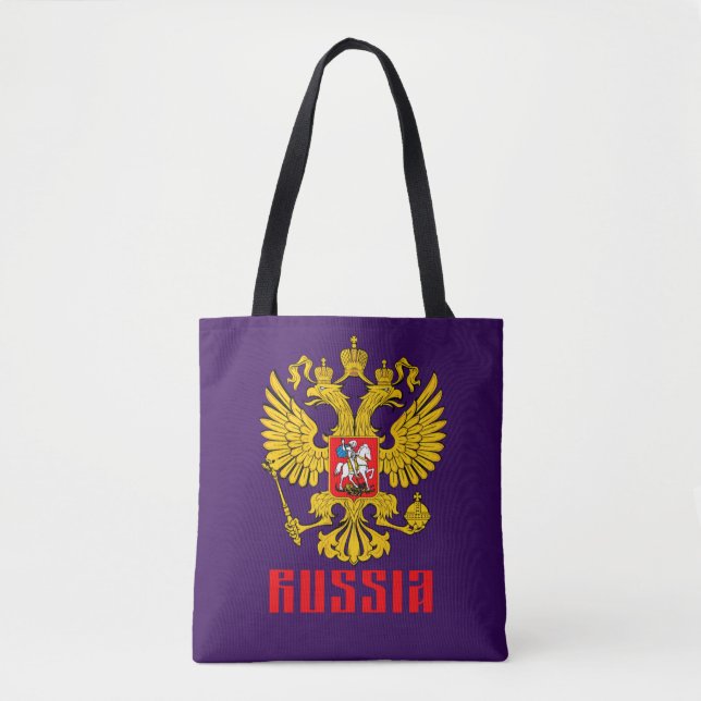 Russische Flagge Kaiseradler Russisch-Orthodox Tasche (Vorderseite)