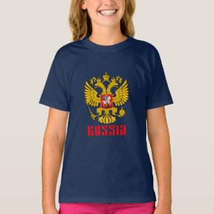 Russische Flagge Kaiserlicher Adler Russische Orth T-Shirt